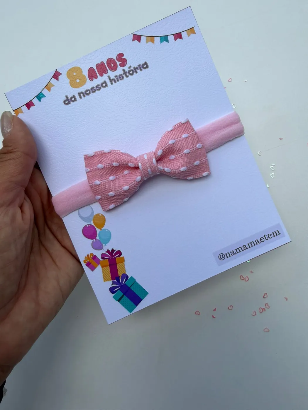Faixinha Rosa Pompom