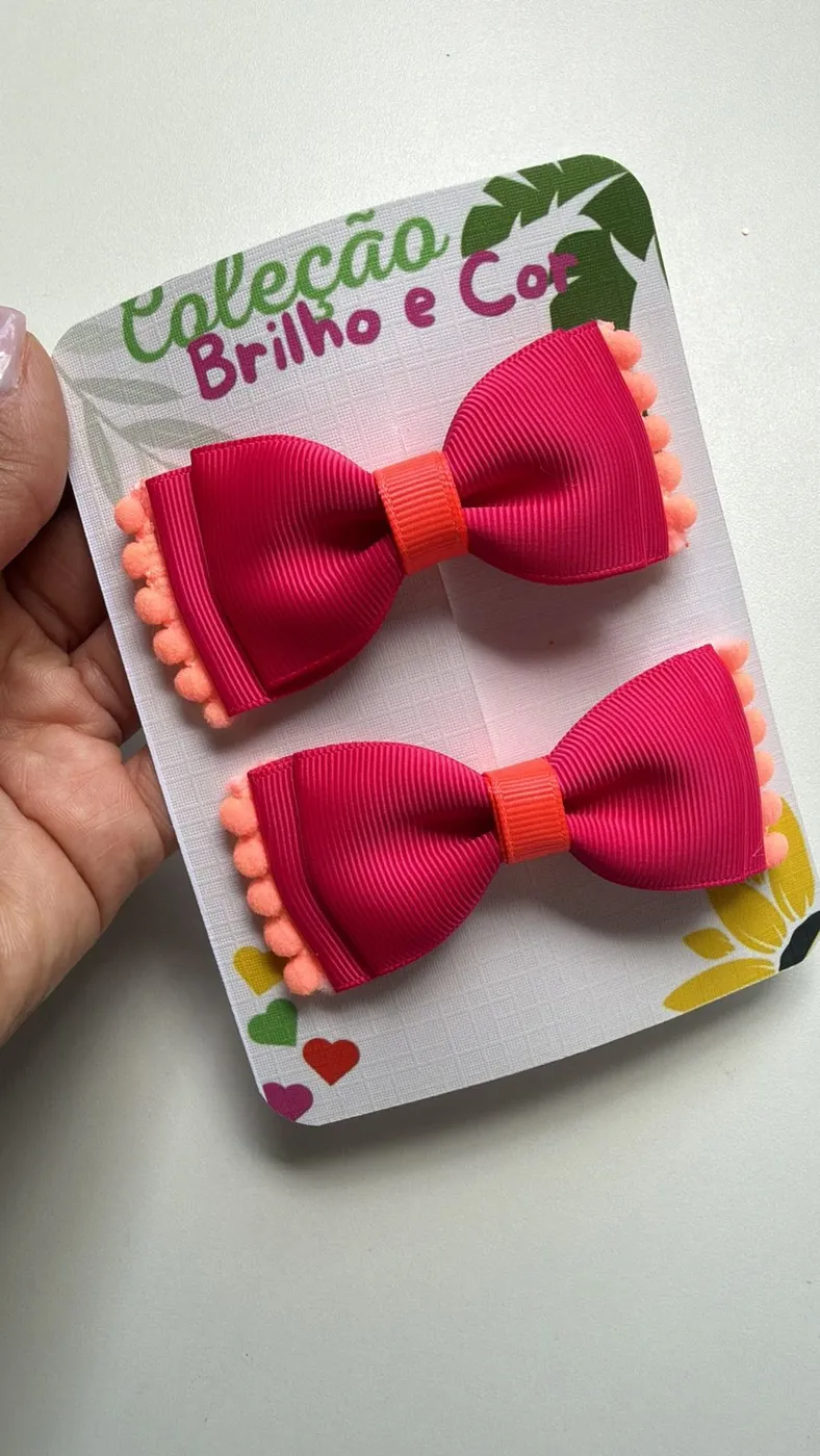 Parzinho Rosa pompom