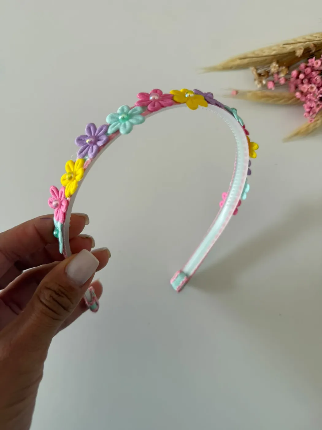 Tiara Mini Flores Coloridas