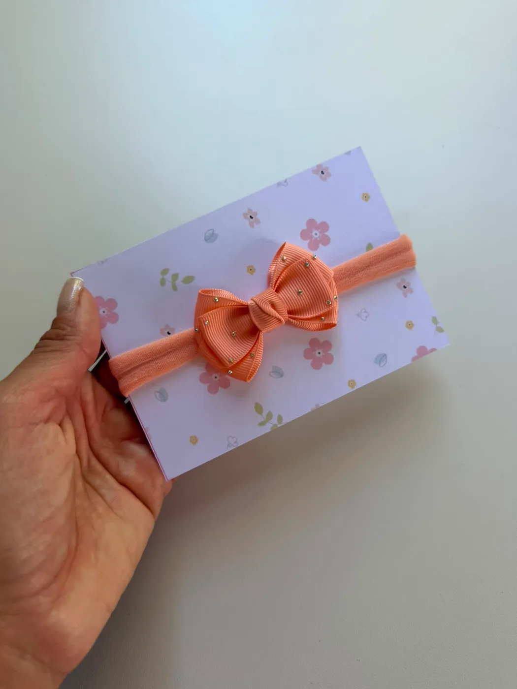 Faixinha de Bebê Laço Laranja