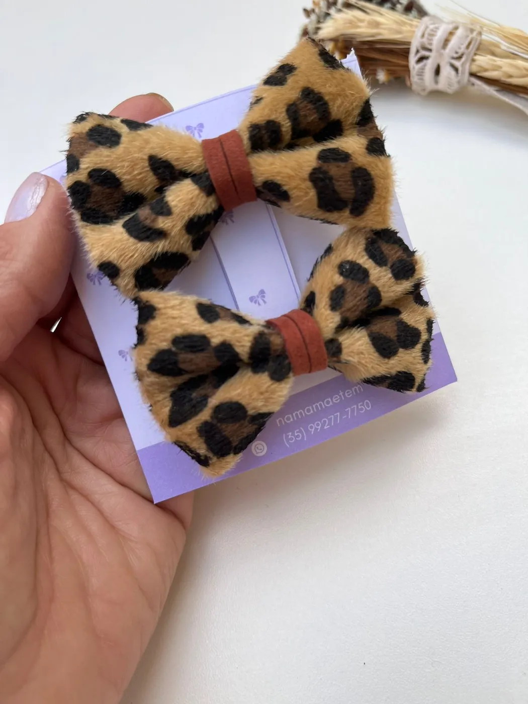 Parzinho Laço Animal Print Onça