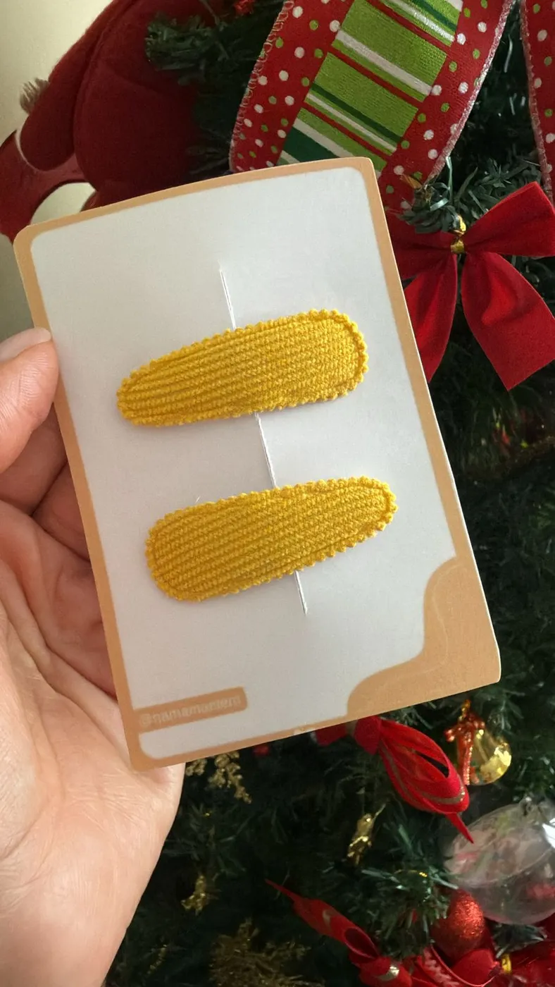 Parzinho Hairclip Snap Amarelo