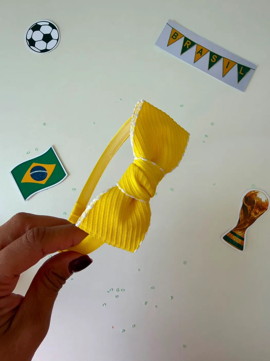 Tiara Laço Amarelo