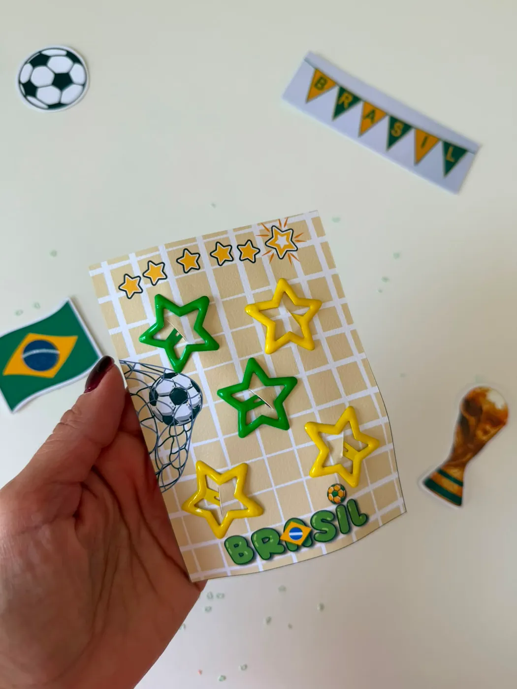 Kit Hairclip Estrela Brasil