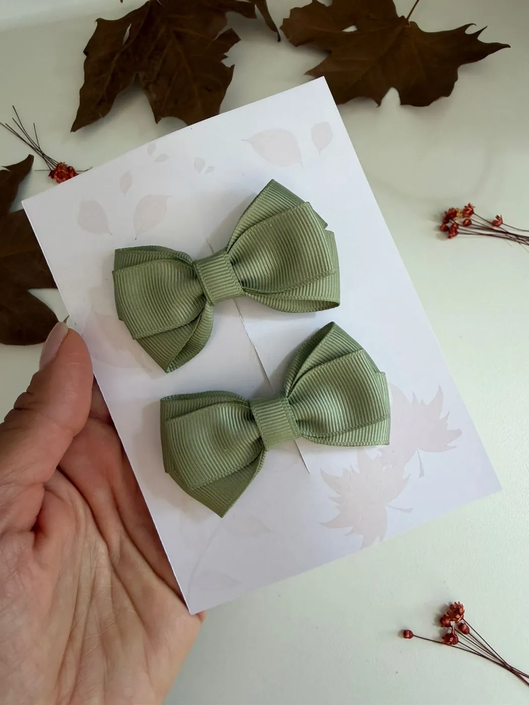 Parzinho Laço Verde Sálvia