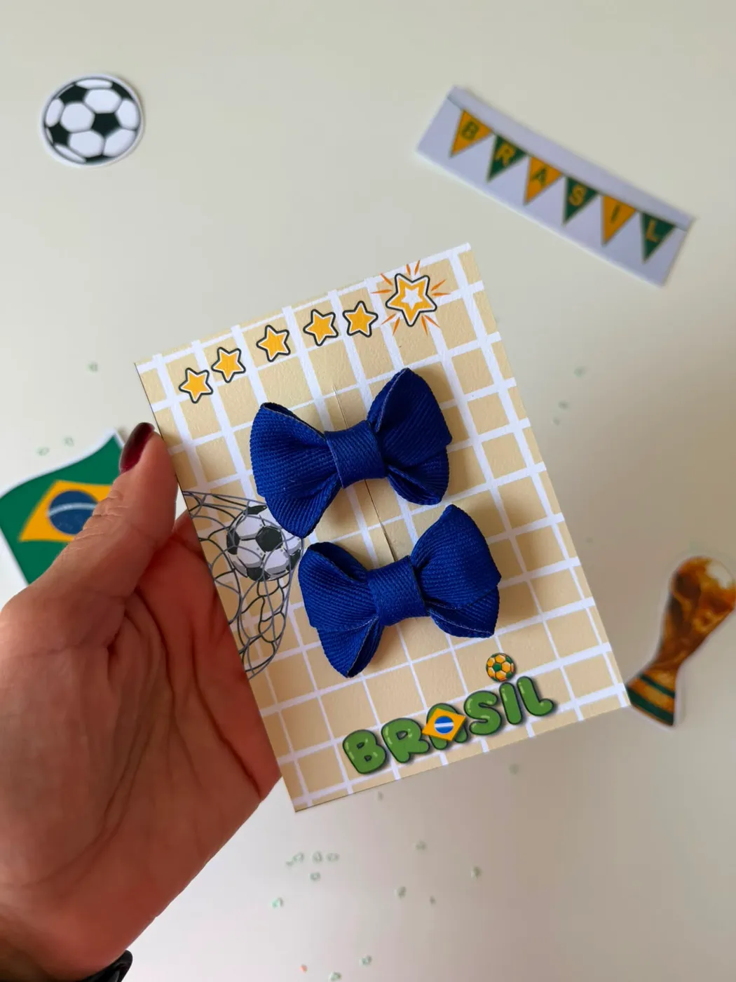 Parzinho Laço Brasil Azul