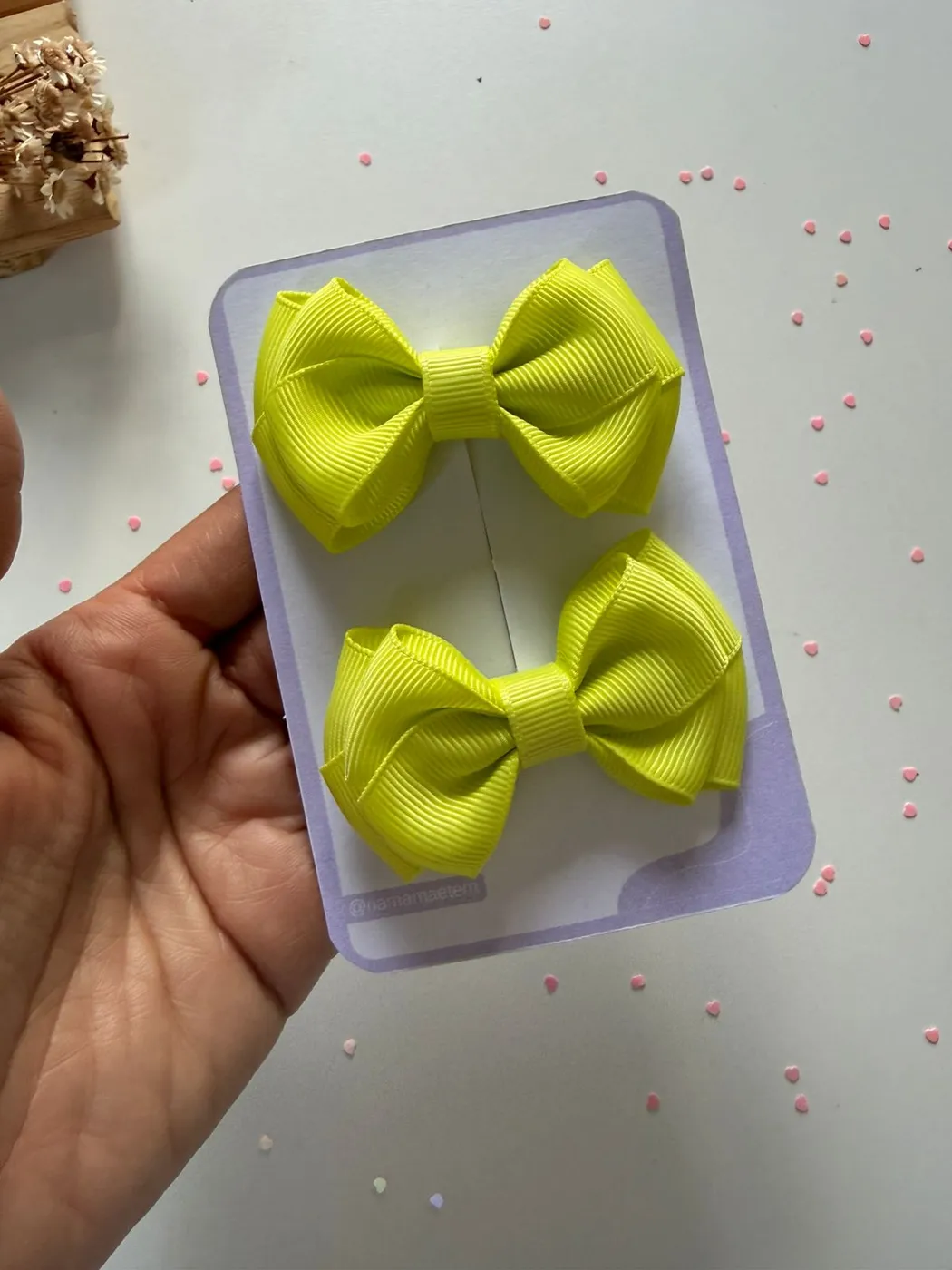 Parzinho Laço Verde Limão
